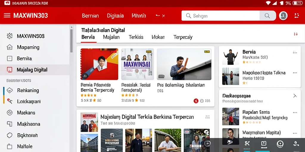 Antarmuka pengguna <strong>MAXWIN303</strong> yang menarik dan intuitif untuk membaca berita.