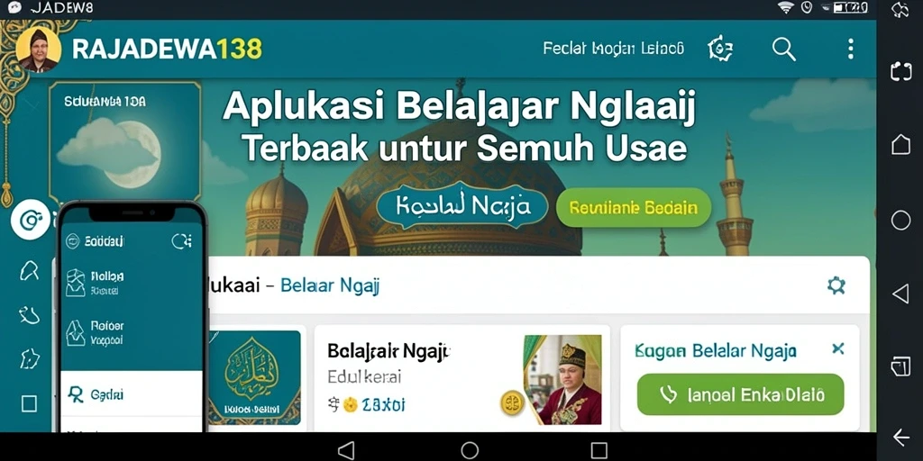 Antarmuka aplikasi Belajar Ngaji yang intuitif dan menarik.