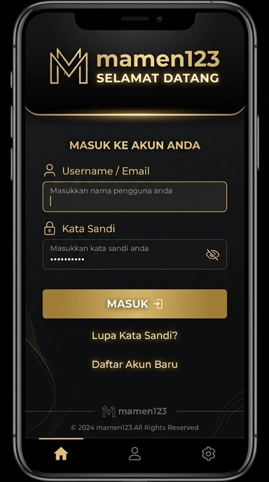 Tampilan halaman login mamen123