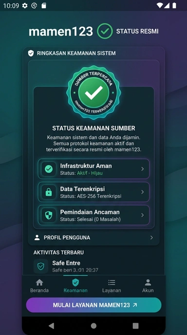 Tampilan kanal resmi mamen123